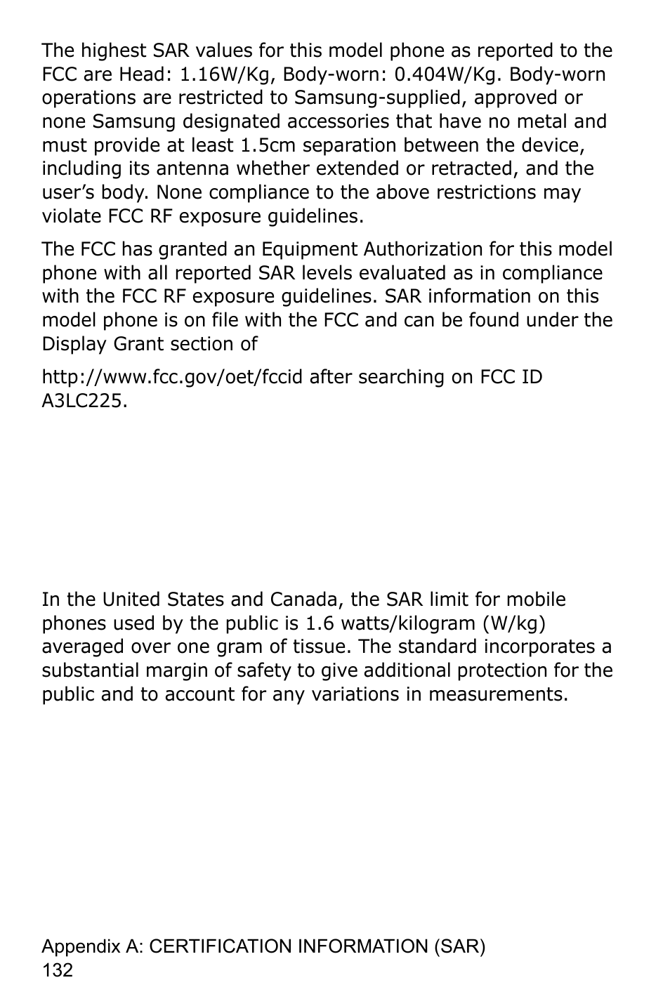 Samsung SGH-C225NBATMB User Manual | Page 132 / 162