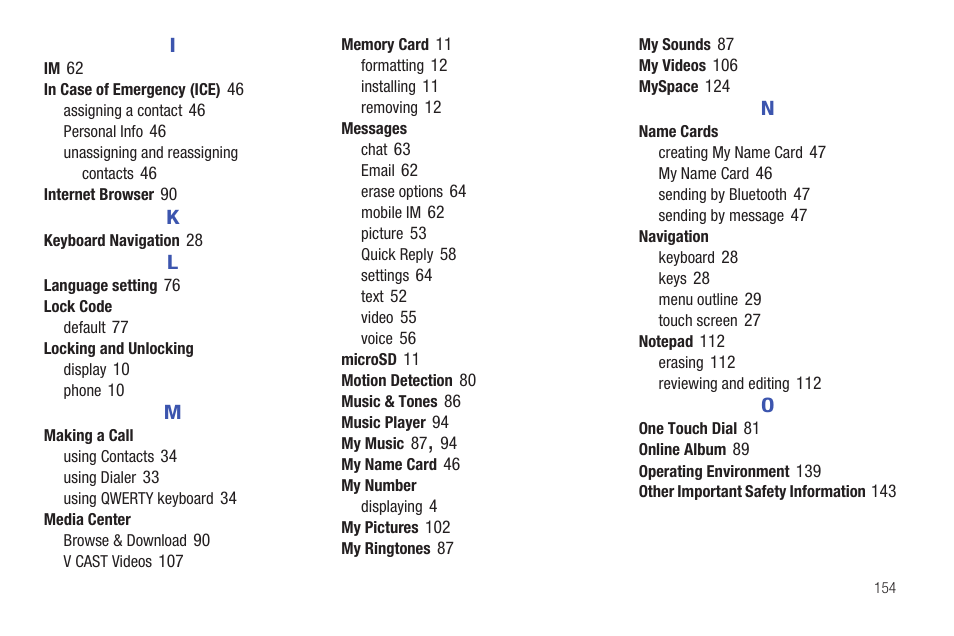 Samsung SCH-U370XKOVZW User Manual | Page 158 / 160