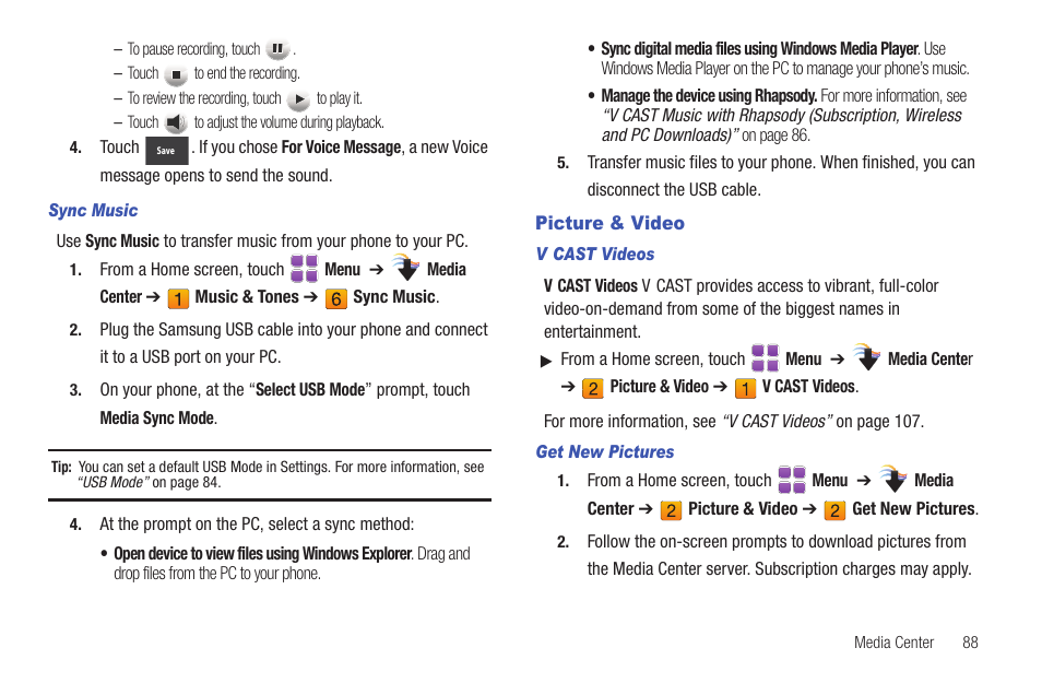 Picture & video, For more | Samsung SCH-U370XKOVZW User Manual | Page 92 / 160