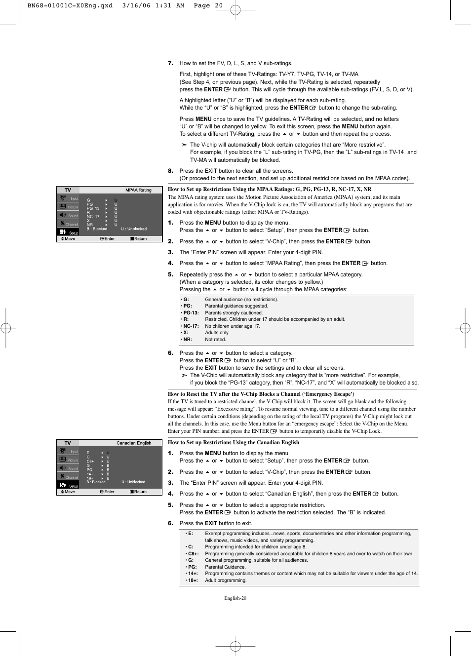 Samsung LNS2341WX-XAA User Manual | Page 22 / 80