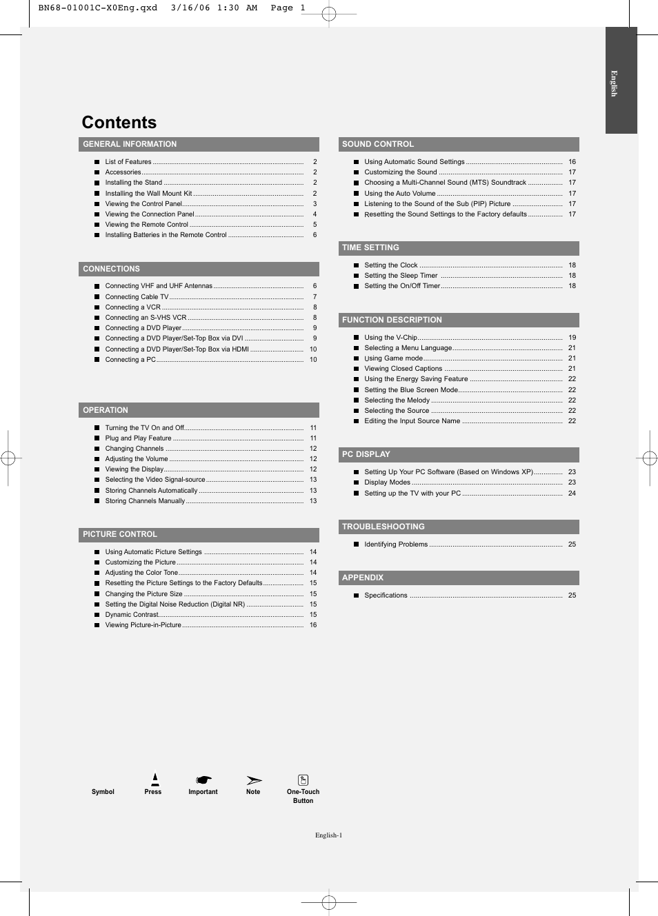 Samsung LNS2341WX-XAA User Manual | Page 3 / 80