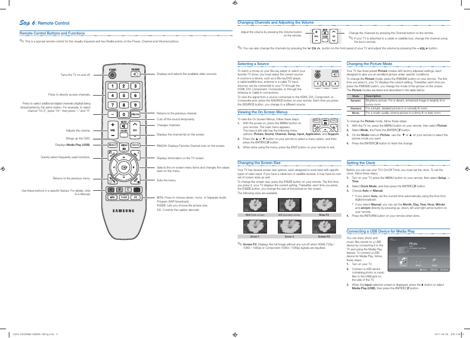 Step 6 | Samsung PN51D530A3FXZA User Manual | Page 2 / 2