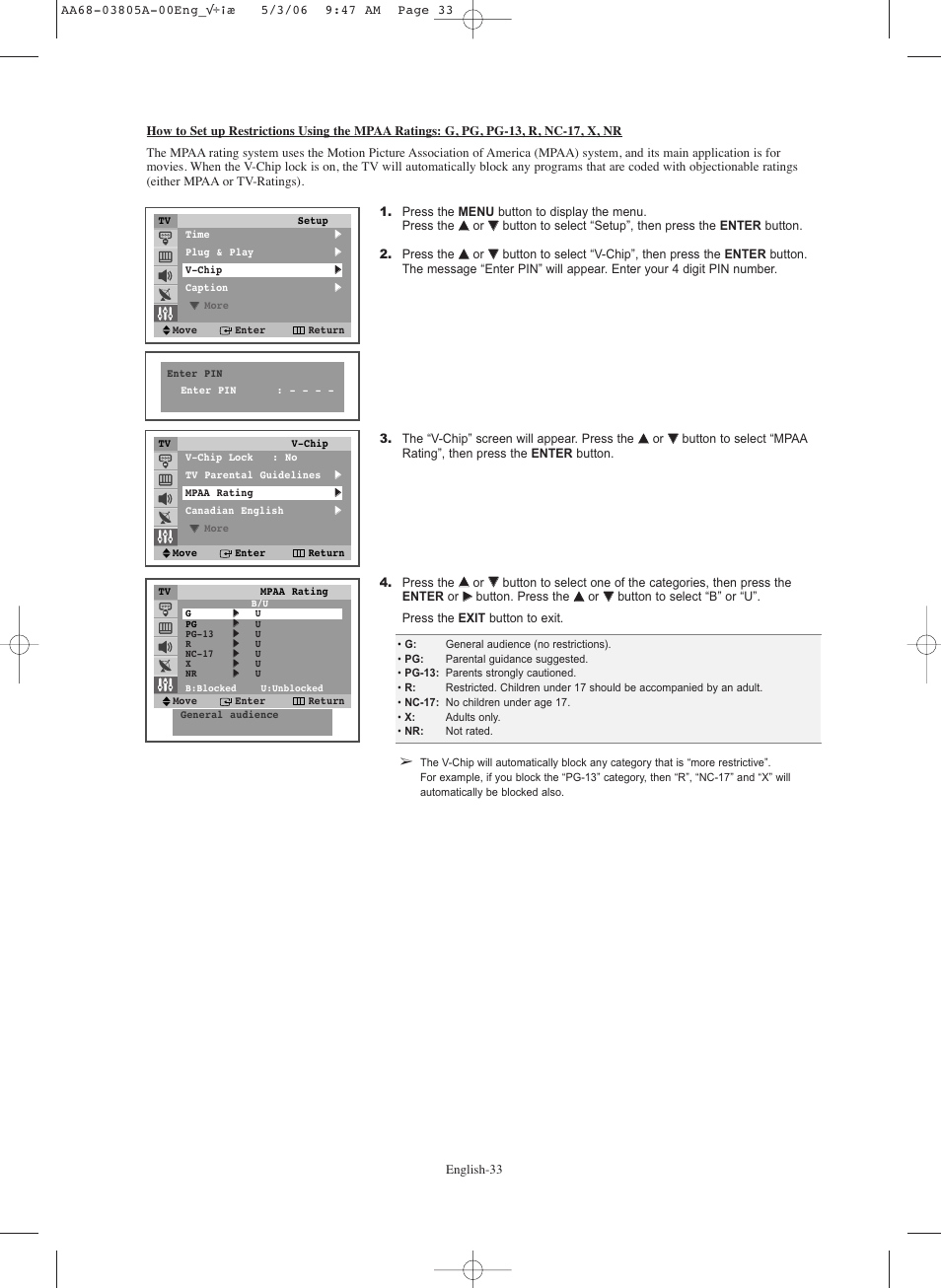 Samsung TXS2740X-XAC User Manual | Page 33 / 40