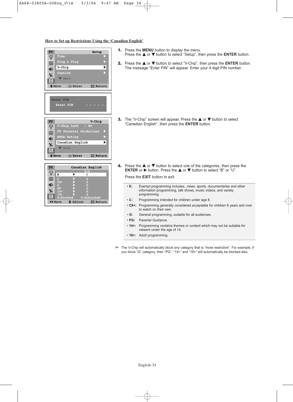 Samsung TXS2740X-XAC User Manual | Page 34 / 40