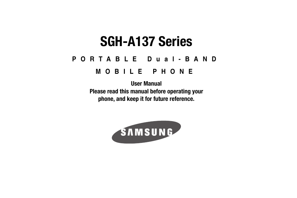 Samsung SGH-A137IBAATT User Manual | 83 pages