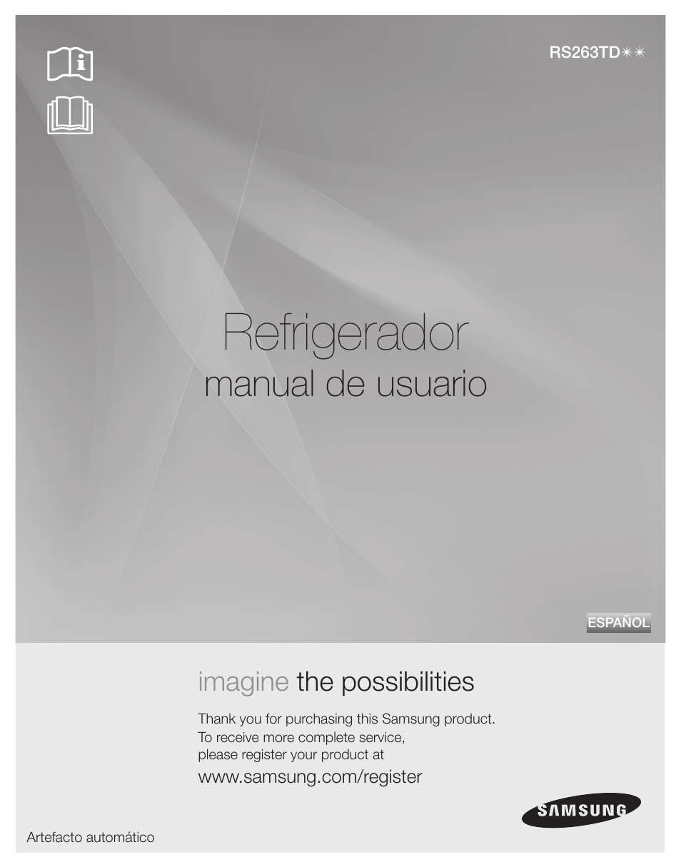 Refrigerador, Manual de usuario, Imagine the possibilities | Samsung RS263TDPN-XAA User Manual | Page 35 / 68