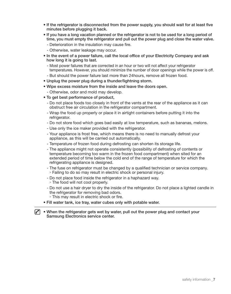 Samsung RS263TDPN-XAA User Manual | Page 7 / 68