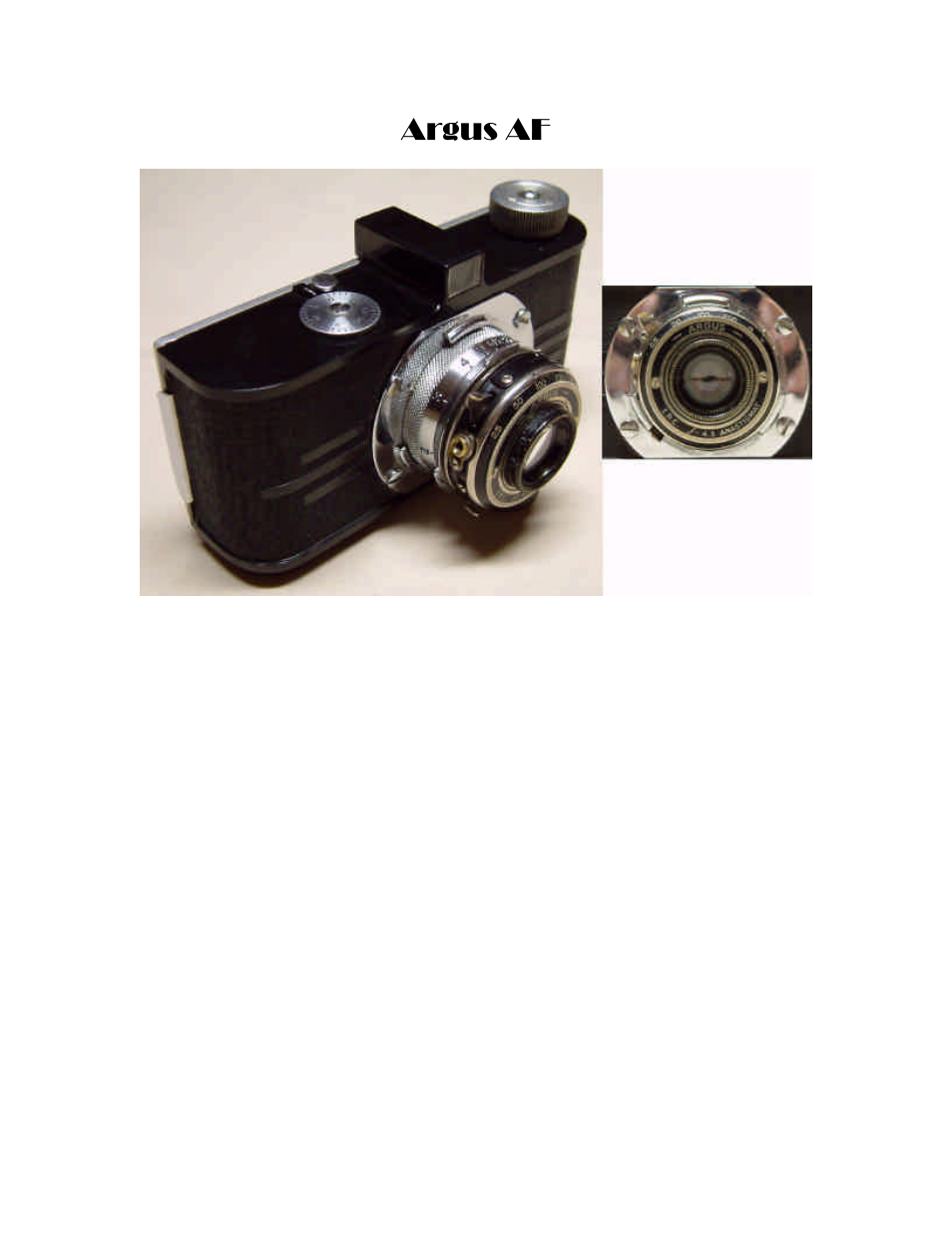 Argus af | Argus Camera ARGUS A User Manual | Page 15 / 73