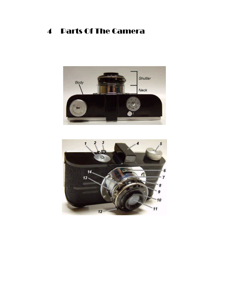 4 parts of the camera | Argus Camera ARGUS A User Manual | Page 23 / 73