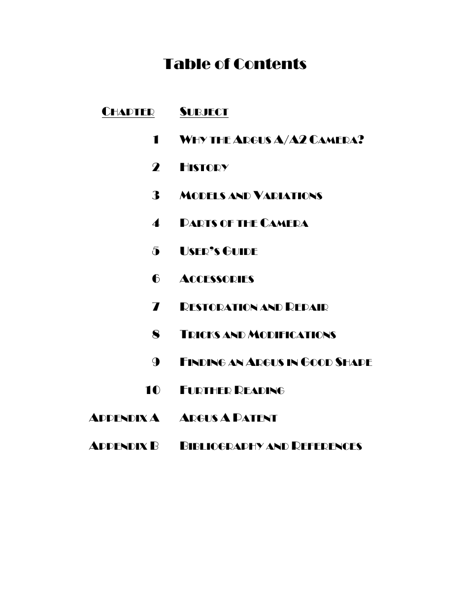 Argus Camera ARGUS A User Manual | Page 5 / 73