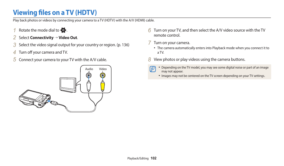 Viewing files on a tv (hdtv) | Samsung EC-WB700ZBPBCA User Manual | Page 103 / 168