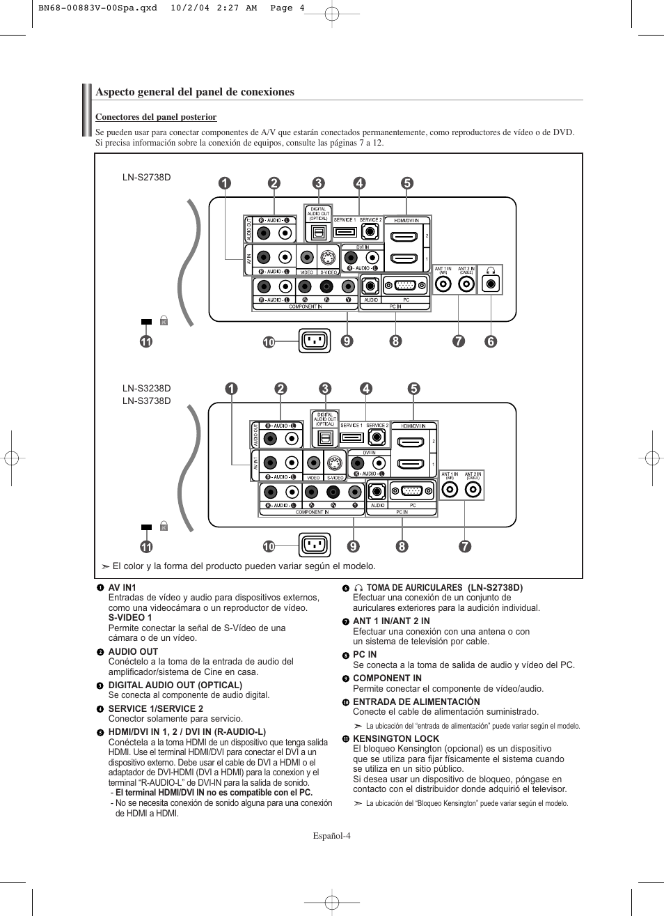 Samsung LNS3238DX-XAA User Manual | Page 126 / 182