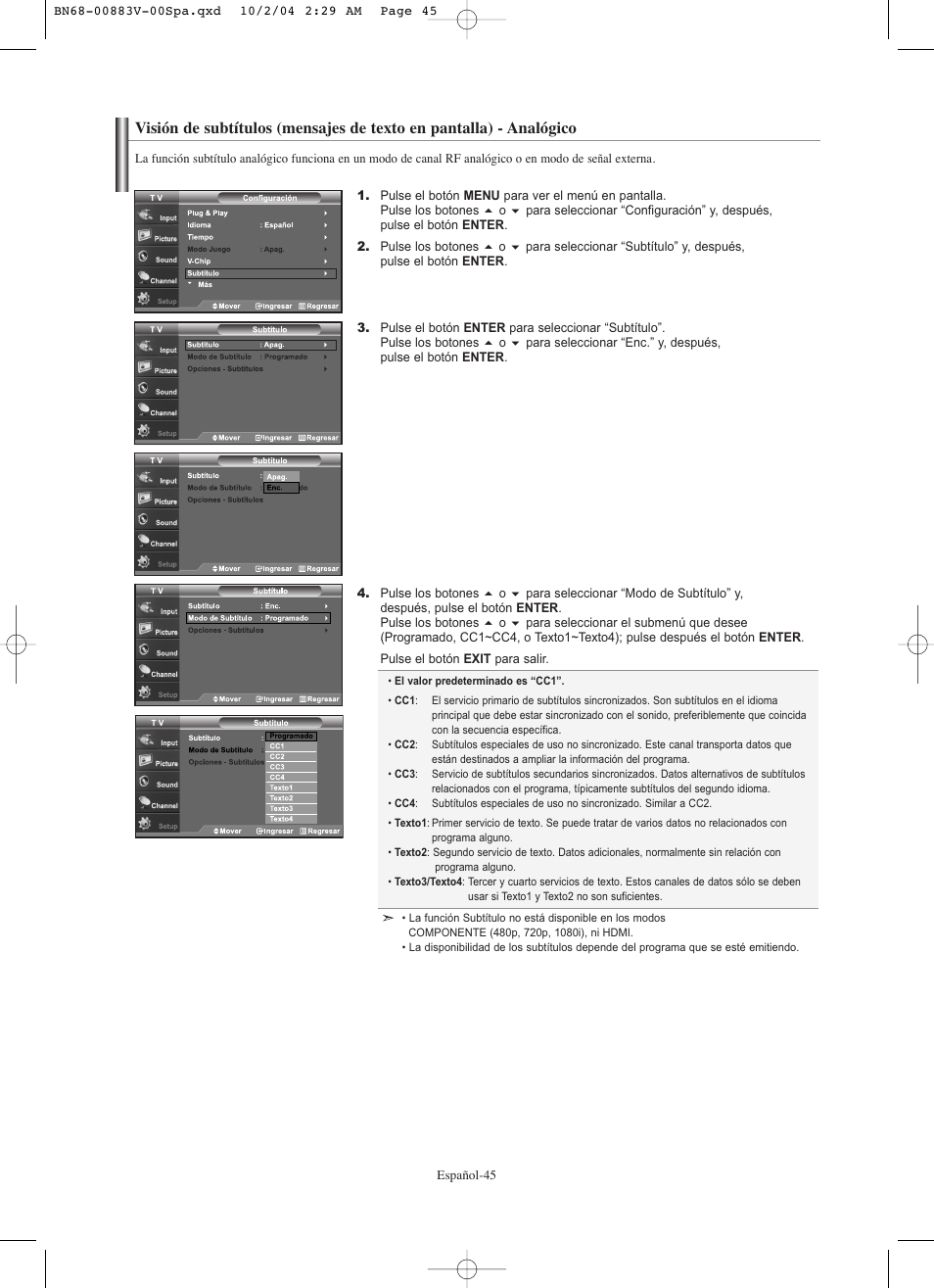 Samsung LNS3238DX-XAA User Manual | Page 167 / 182