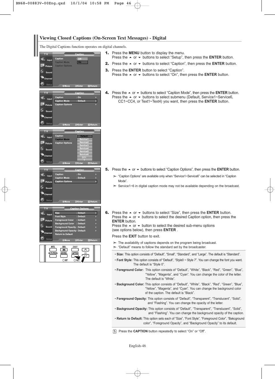 Samsung LNS3238DX-XAA User Manual | Page 48 / 182