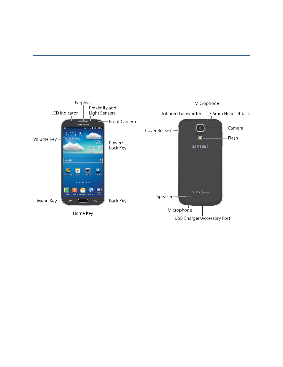 Get started, Your phone at a glance | Samsung SPH-L520ZWASPR User Manual | Page 12 / 193