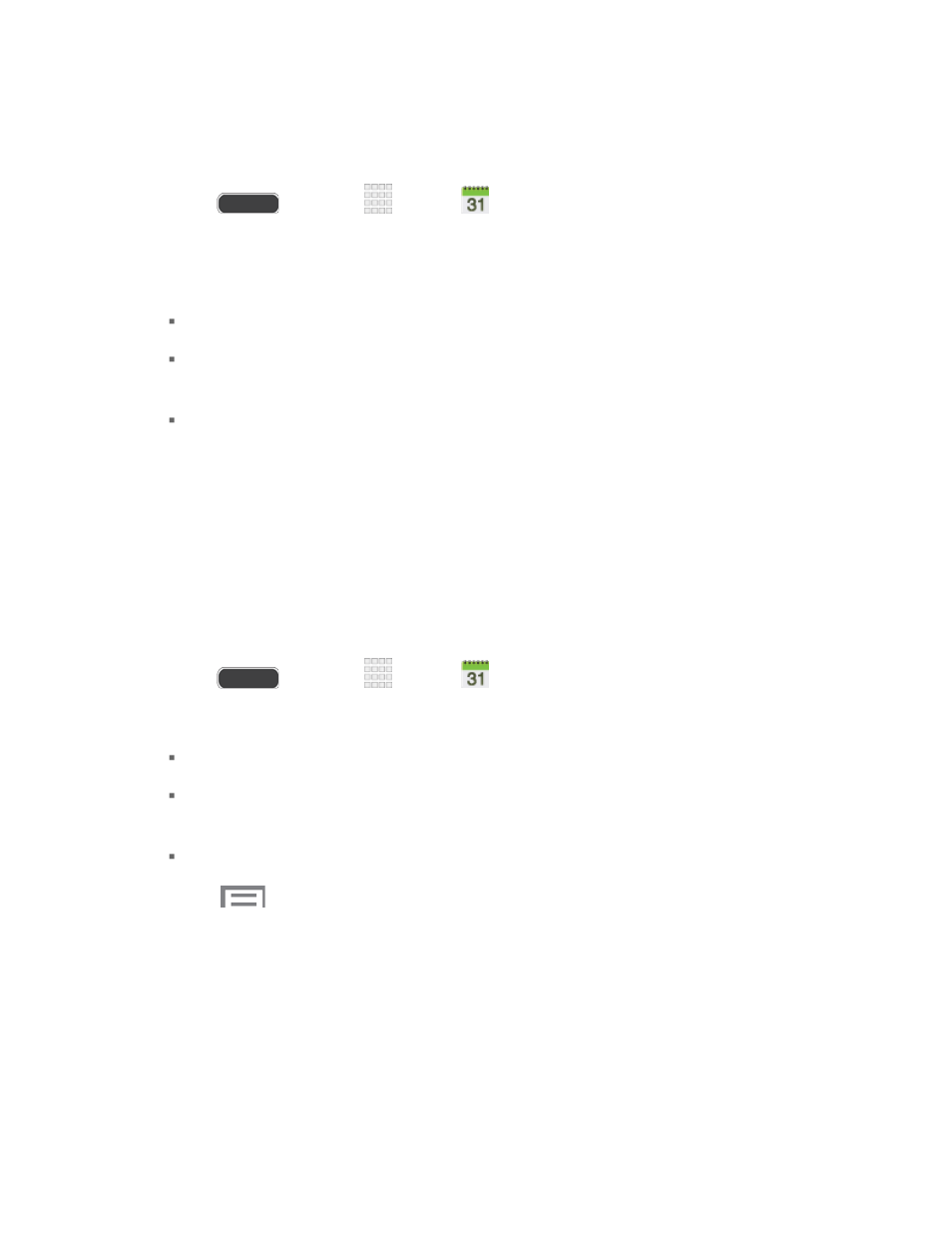 View events, Delete events | Samsung SPH-L520ZWASPR User Manual | Page 128 / 193