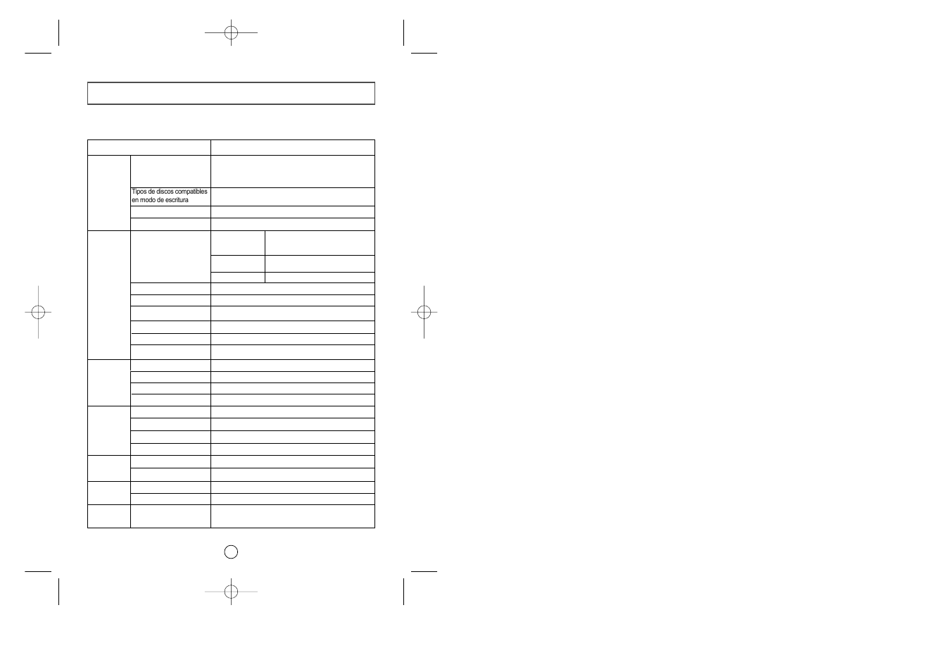 Especificaciones técnicas | Samsung SW-224BEA User Manual | Page 22 / 40