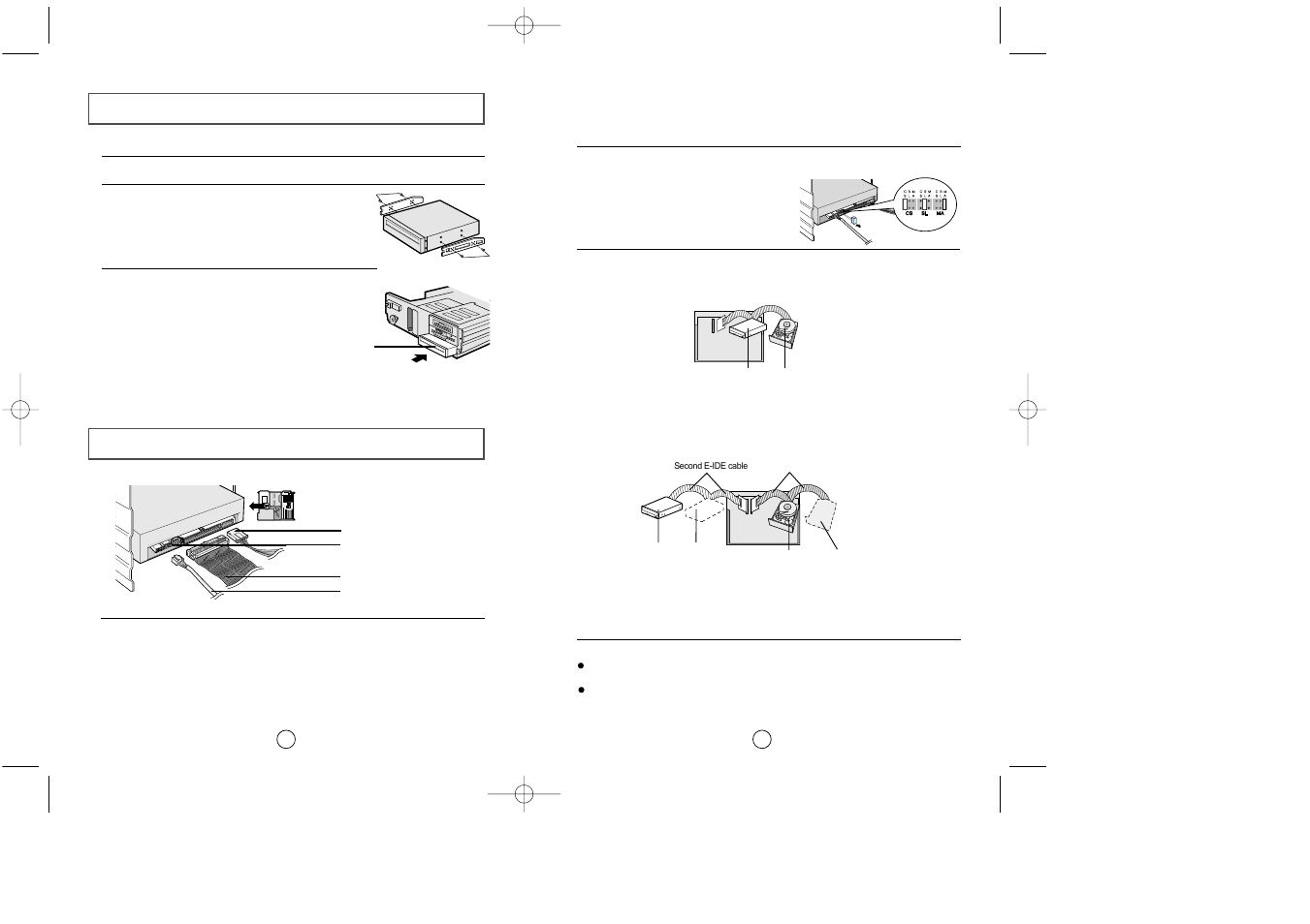Connecting the cables, Installing the cd-r/rw drive | Samsung SW-224BEA User Manual | Page 6 / 40