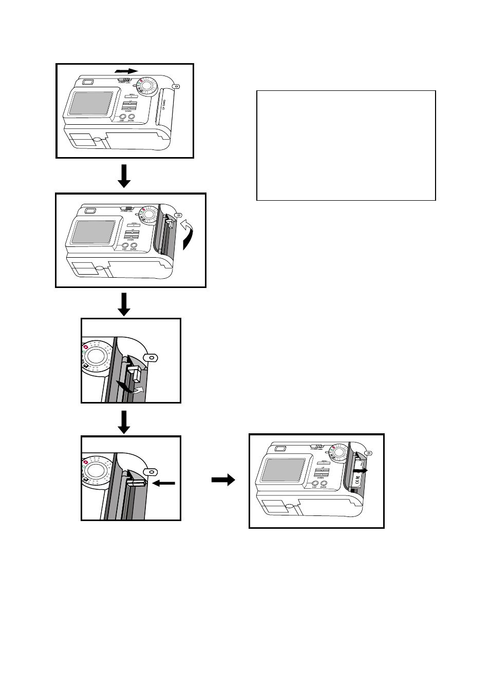 Take out the cf (compact flash) card | Argus Camera DC3200 User Manual | Page 8 / 39