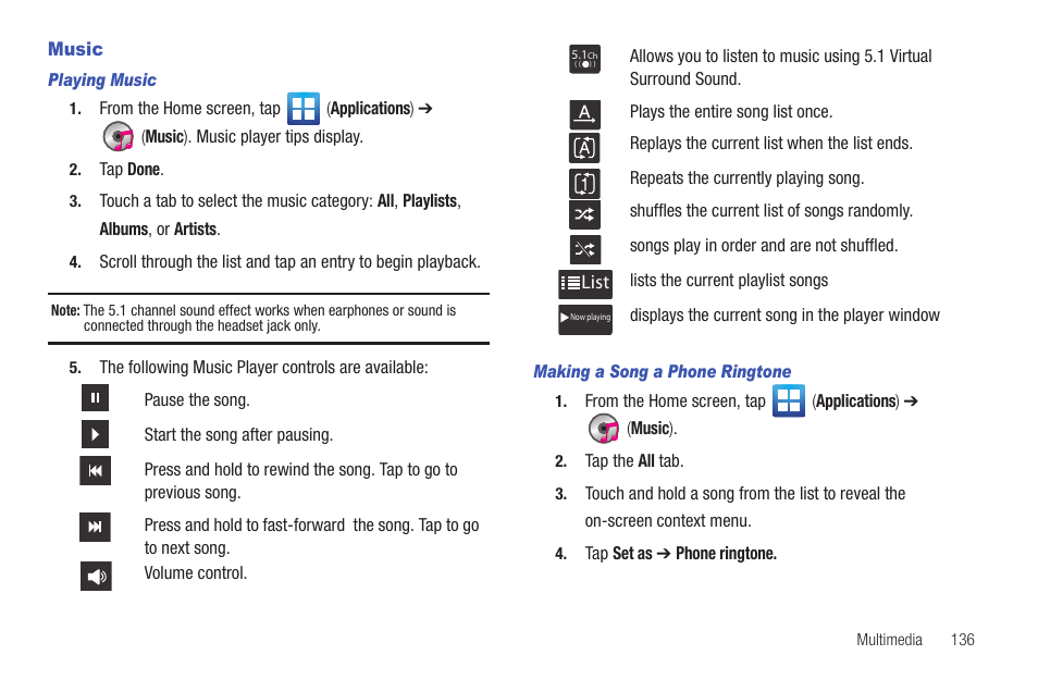 Music | Samsung SGH-T989AABTMB User Manual | Page 141 / 278