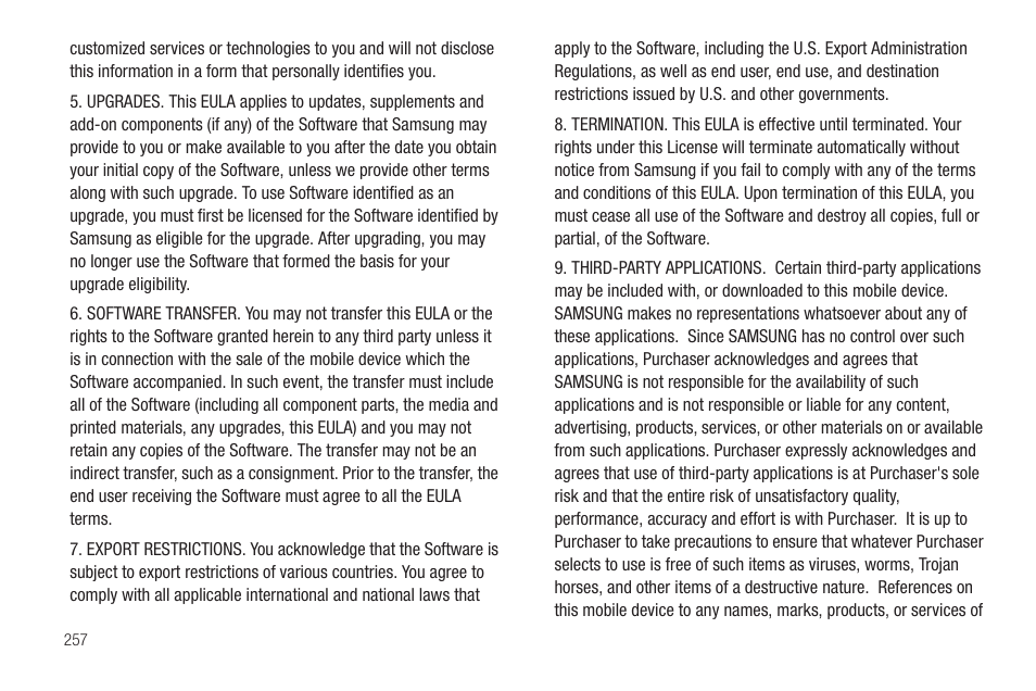 Samsung SGH-T989AABTMB User Manual | Page 262 / 278