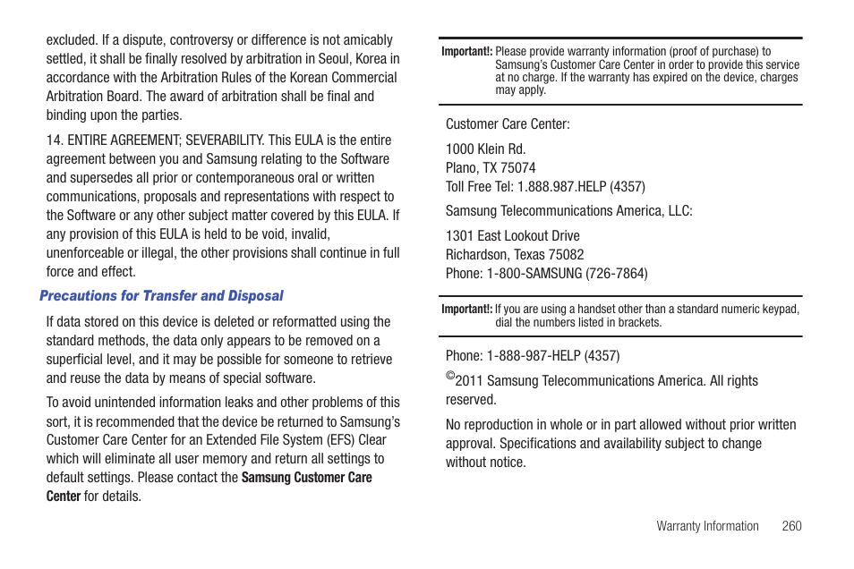 Samsung SGH-T989AABTMB User Manual | Page 265 / 278