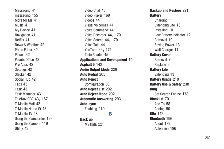 Samsung SGH-T989AABTMB User Manual | Page 267 / 278