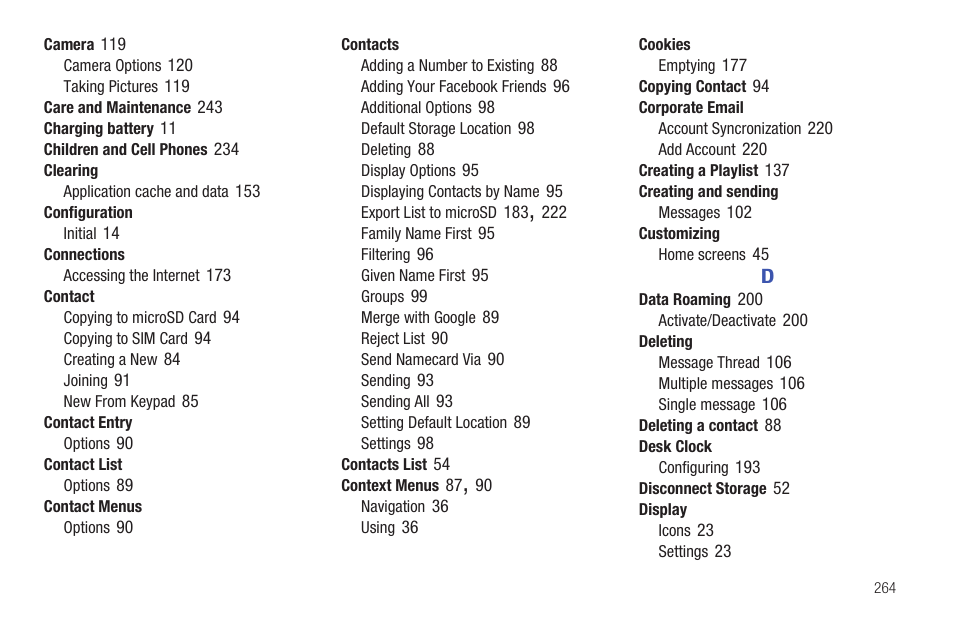 Samsung SGH-T989AABTMB User Manual | Page 269 / 278