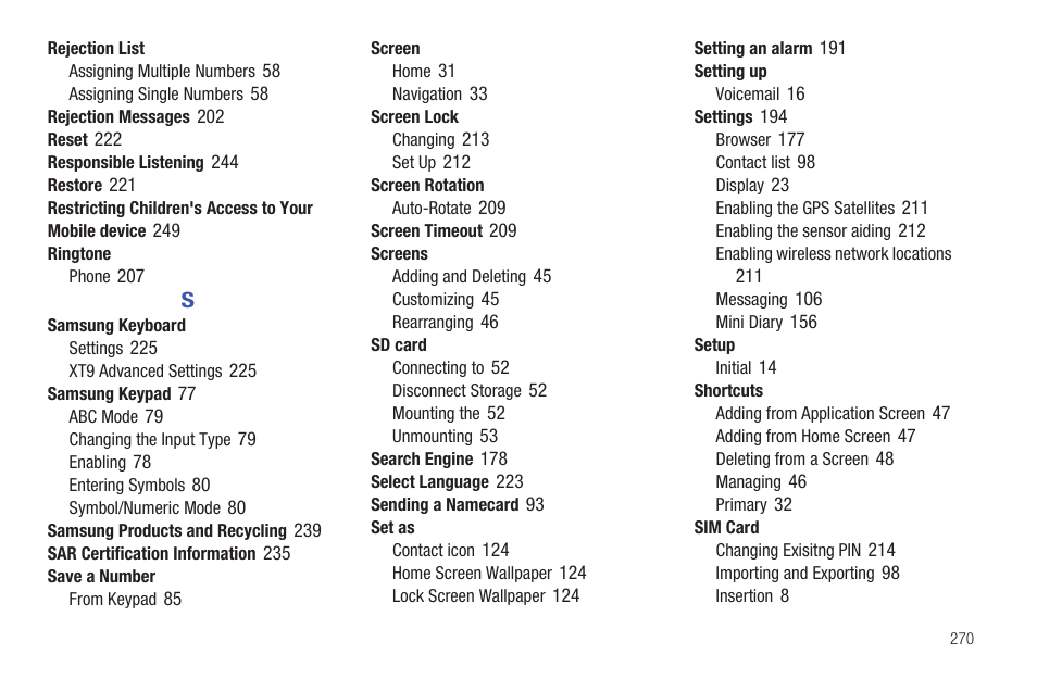 Samsung SGH-T989AABTMB User Manual | Page 275 / 278