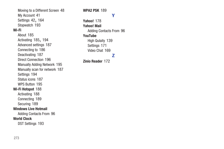 Samsung SGH-T989AABTMB User Manual | Page 278 / 278