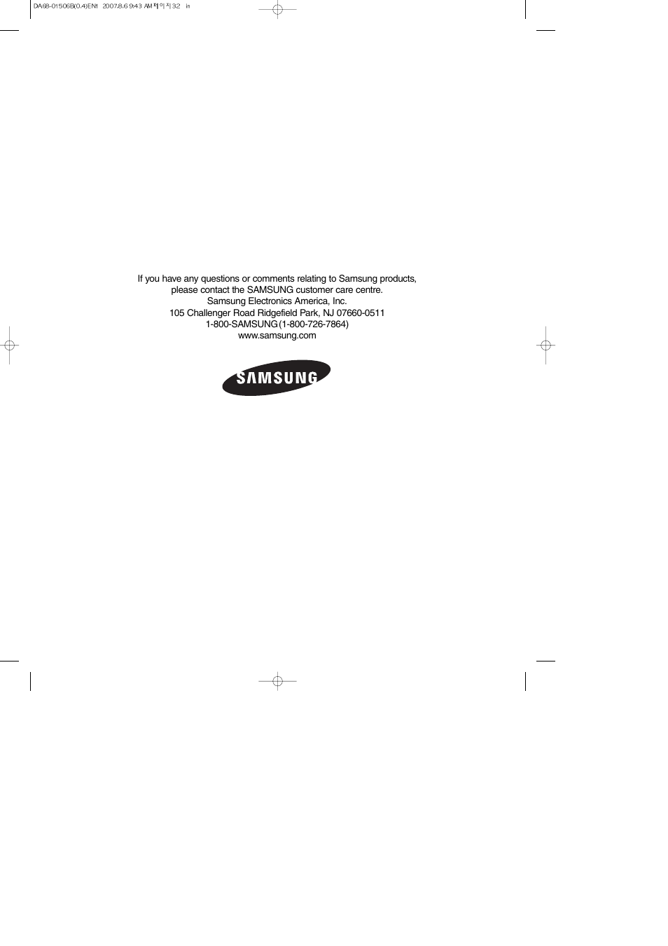 Samsung RS265LABP-XAA User Manual | Page 32 / 32