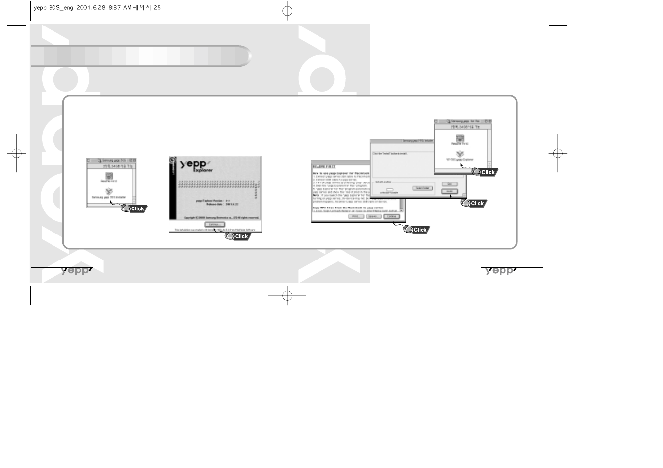 Installing software (mac) | Samsung YP-30SH User Manual | Page 14 / 30