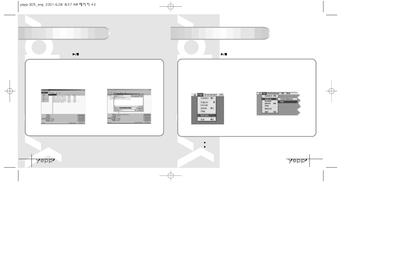 Uploading files (pc), Uploading files (mac), Uploading files (pc) uploading files (mac) | Samsung YP-30SH User Manual | Page 23 / 30