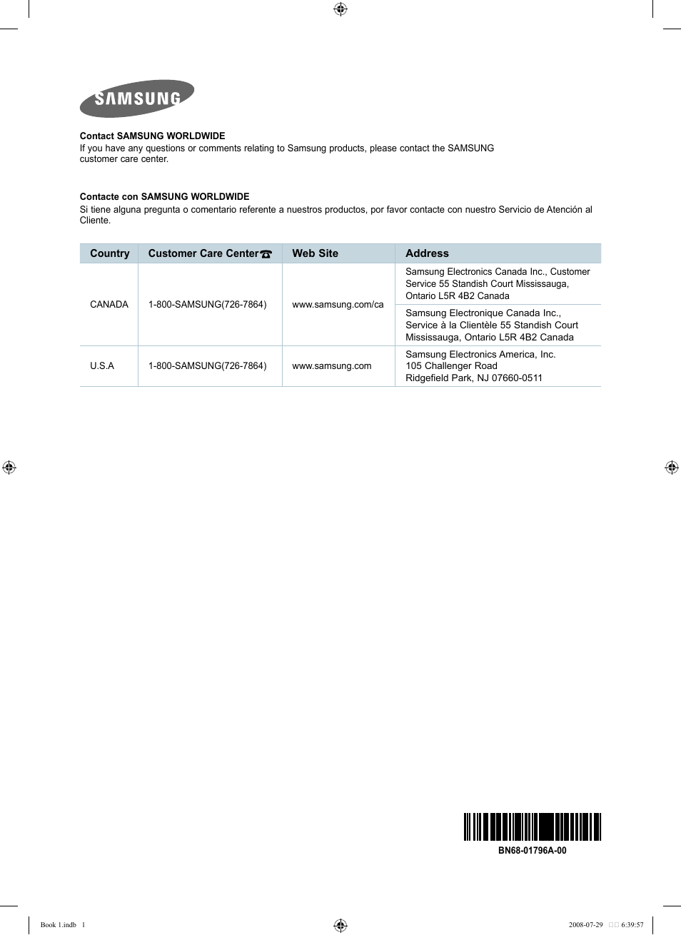 Samsung LN46A500T1FXZA User Manual | Page 37 / 37