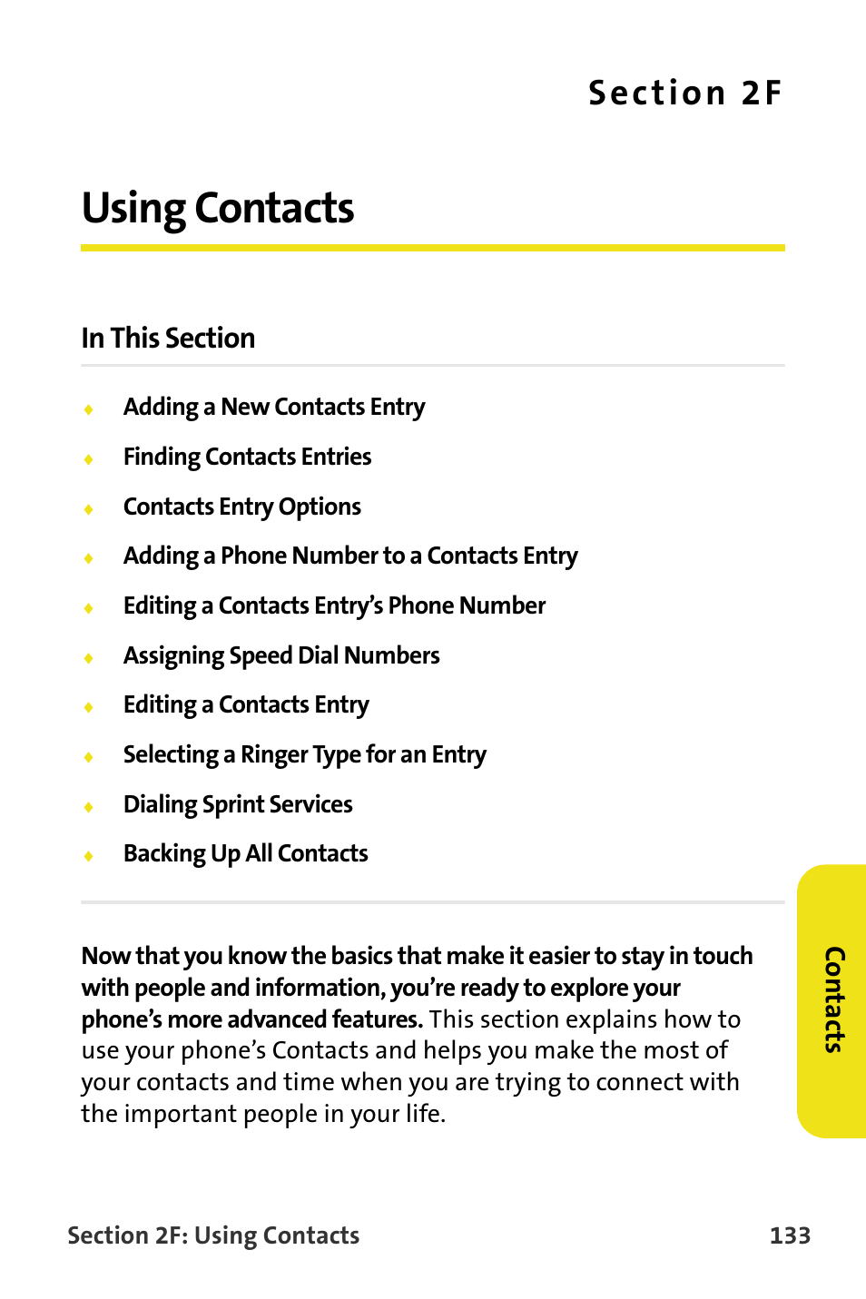 Using contacts, 2f. using contacts, Co n ta ct s | Samsung SPH-M620ZKASPR User Manual | Page 159 / 340