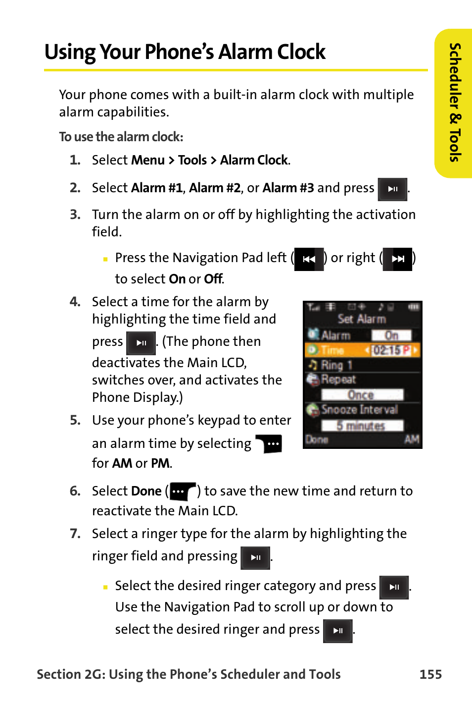 Using your phone’s alarm clock | Samsung SPH-M620ZKASPR User Manual | Page 181 / 340
