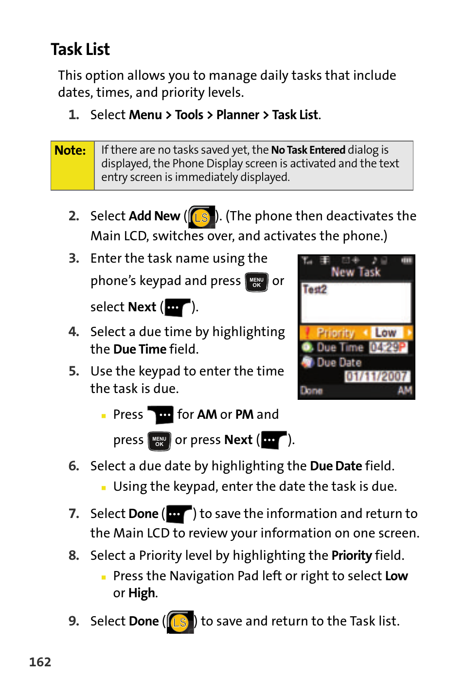 Task list | Samsung SPH-M620ZKASPR User Manual | Page 188 / 340