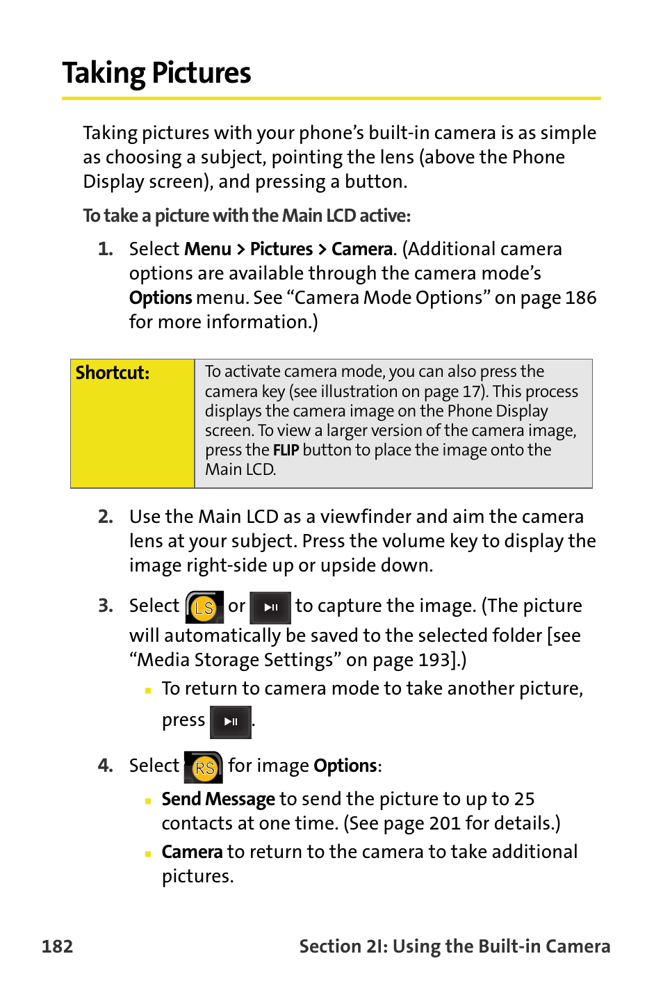Taking pictures | Samsung SPH-M620ZKASPR User Manual | Page 208 / 340