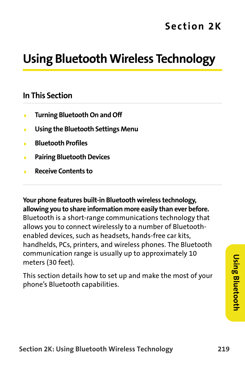 Using bluetooth wireless technology, 2k. using bluetooth wireless technology | Samsung SPH-M620ZKASPR User Manual | Page 245 / 340