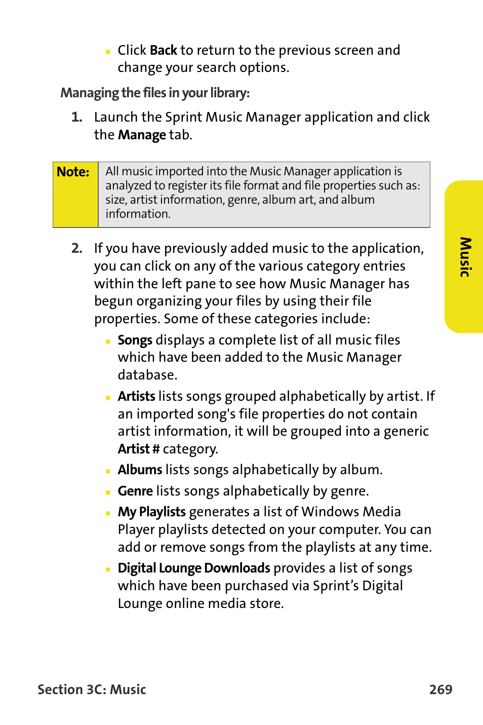 Mu si c | Samsung SPH-M620ZKASPR User Manual | Page 295 / 340