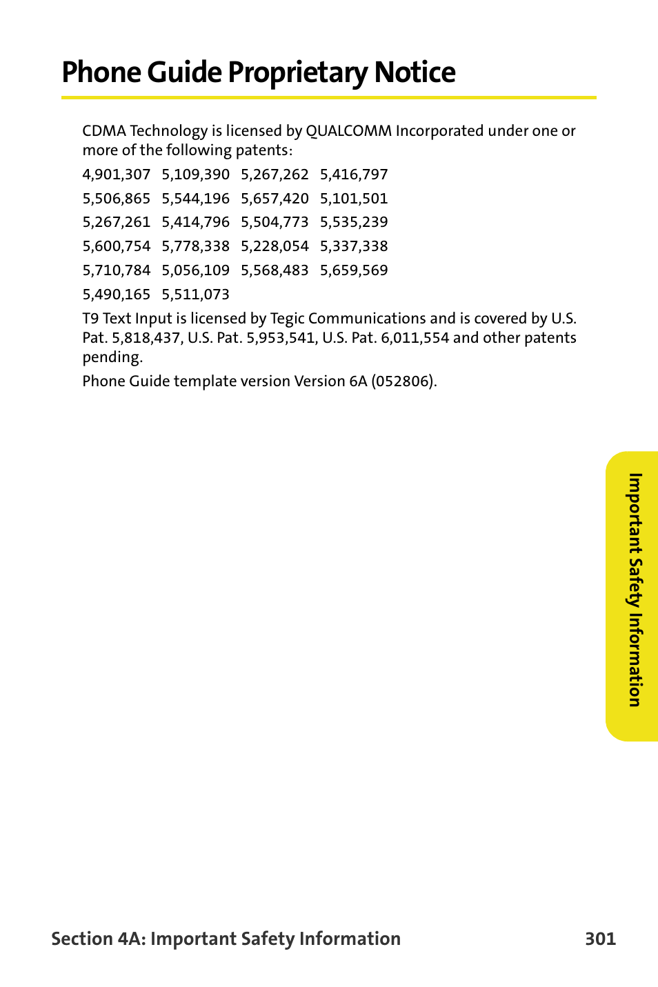 Phone guide proprietary notice | Samsung SPH-M620ZKASPR User Manual | Page 327 / 340