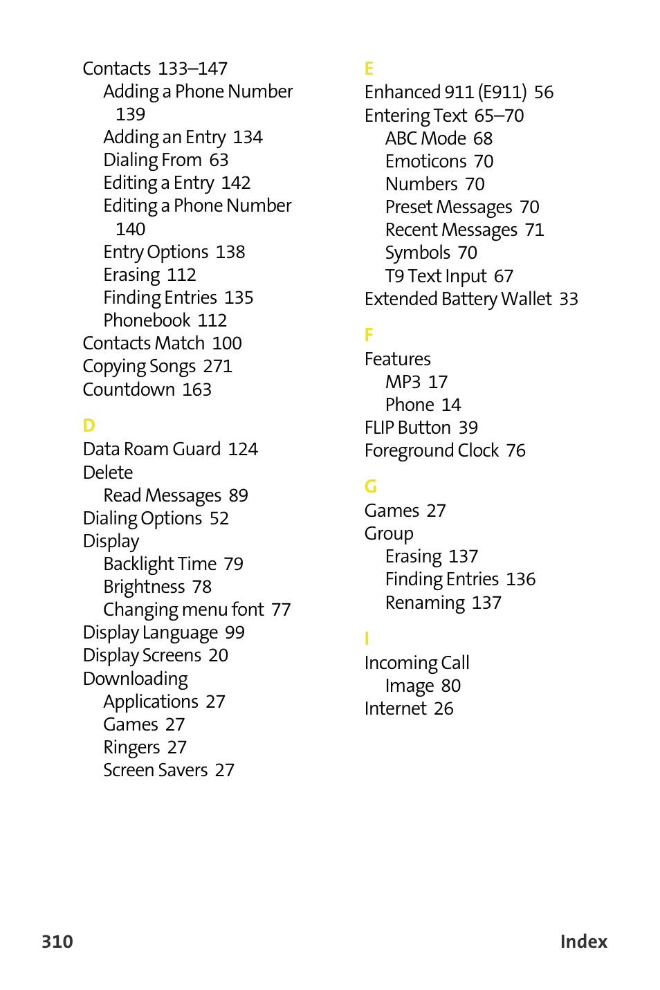 Samsung SPH-M620ZKASPR User Manual | Page 336 / 340