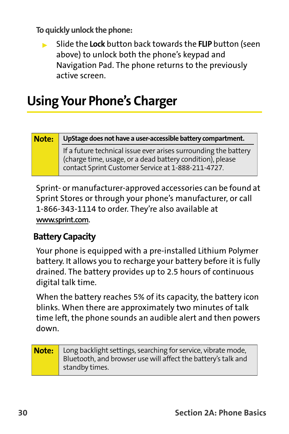 Using your phone’s charger, Battery capacity | Samsung SPH-M620ZKASPR User Manual | Page 56 / 340