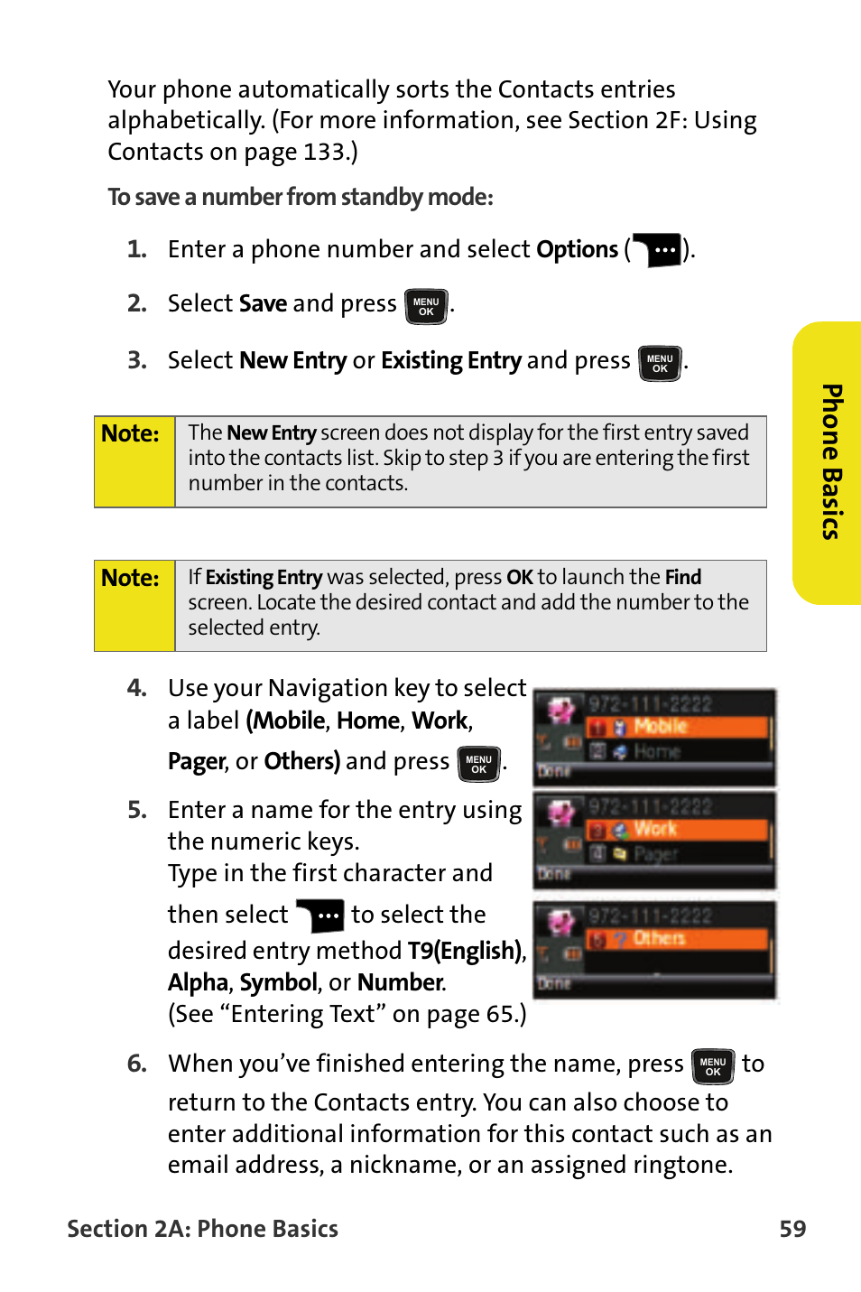 Phone basics | Samsung SPH-M620ZKASPR User Manual | Page 85 / 340