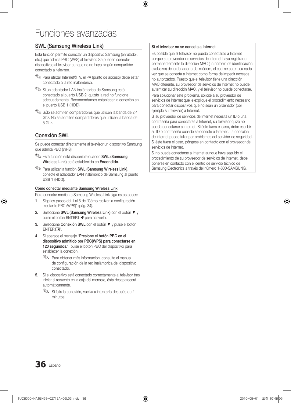 Funciones avanzadas | Samsung UN55C8000XFXZA User Manual | Page 102 / 200