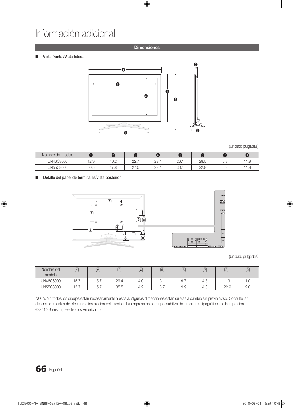 Información adicional | Samsung UN55C8000XFXZA User Manual | Page 132 / 200