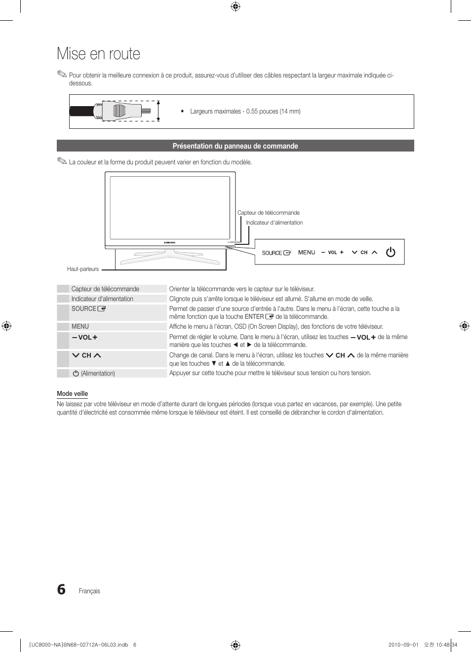 Mise en route | Samsung UN55C8000XFXZA User Manual | Page 138 / 200