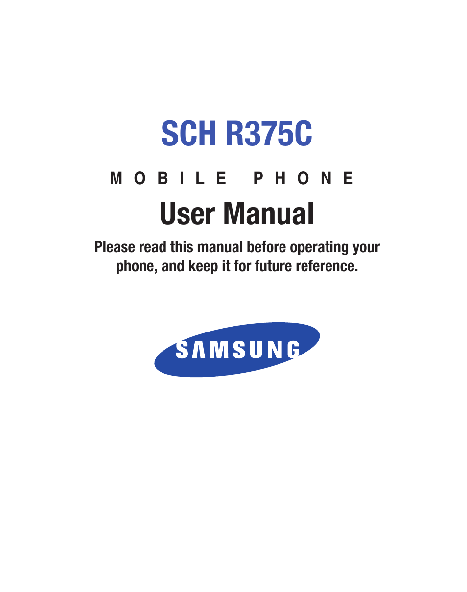 Samsung SCH-R375ZKATFN User Manual | 108 pages