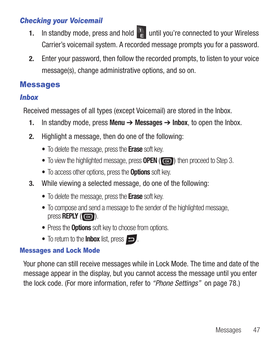 Messages | Samsung SCH-R375ZKATFN User Manual | Page 51 / 108