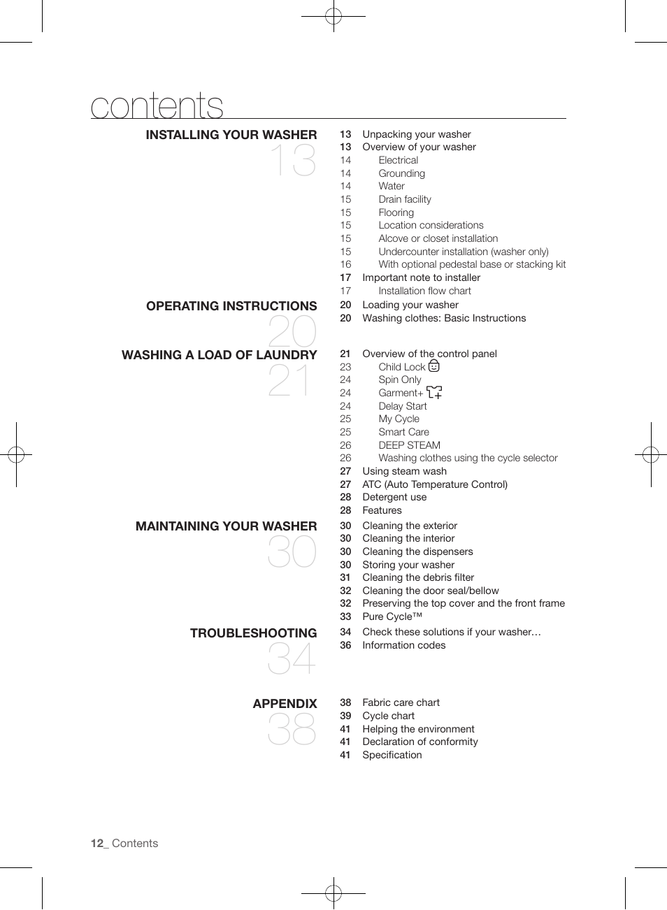 Samsung WF405ATPAWR-A2 User Manual | Page 12 / 144